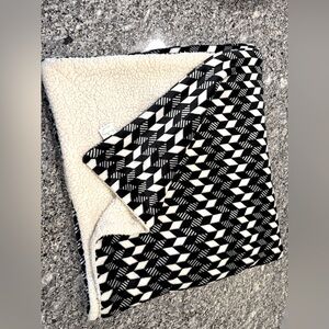 Black and White Geometric Blanket